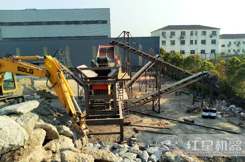 建筑垃圾粉碎現場